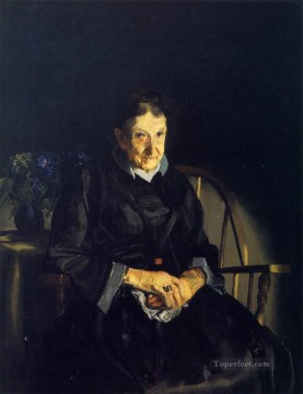  black Painting - Aunt Fanny aka Old Lady in Black Realist Ashcan School George Wesley Bellows